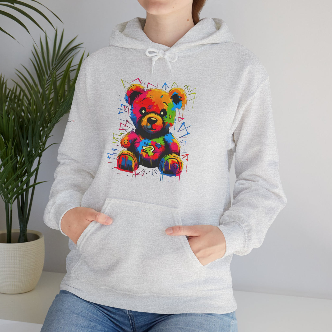 Geo Teddy Ash Gray
