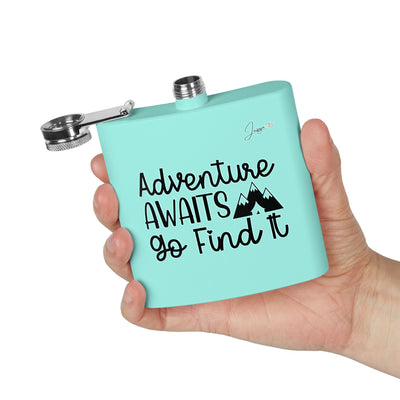 Adventure Awaits Go Find It - 6 oz Flask
