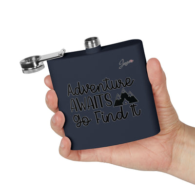 Adventure Awaits Go Find It - 6 oz Flask