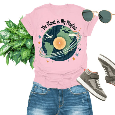 The Planet Is My Playlist T-Shirt | Music & Earth Love