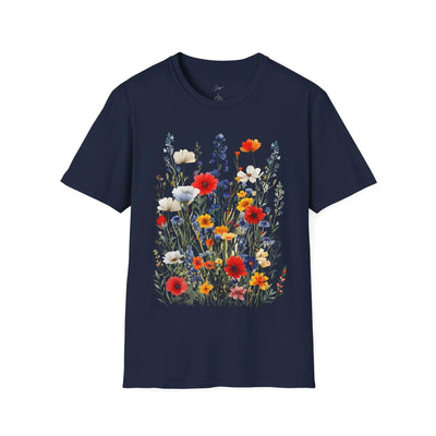 Floral Garden Unisex Softstyle T-Shirt - Comfortable Nature-Inspired Apparel - Jaisaja