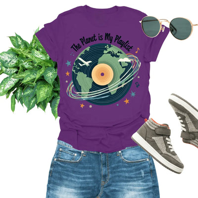 The Planet Is My Playlist T-Shirt | Music & Earth Love