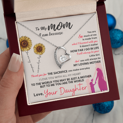 GIFT FOR MOM NECKLACE HEART