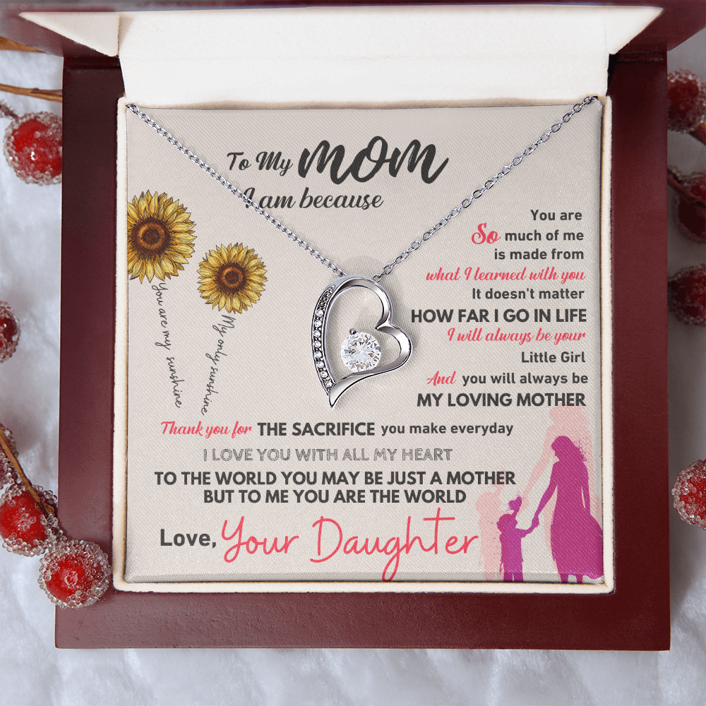 GIFT FOR MOM NECKLACE HEART