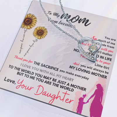 GIFT FOR MOM NECKLACE HEART