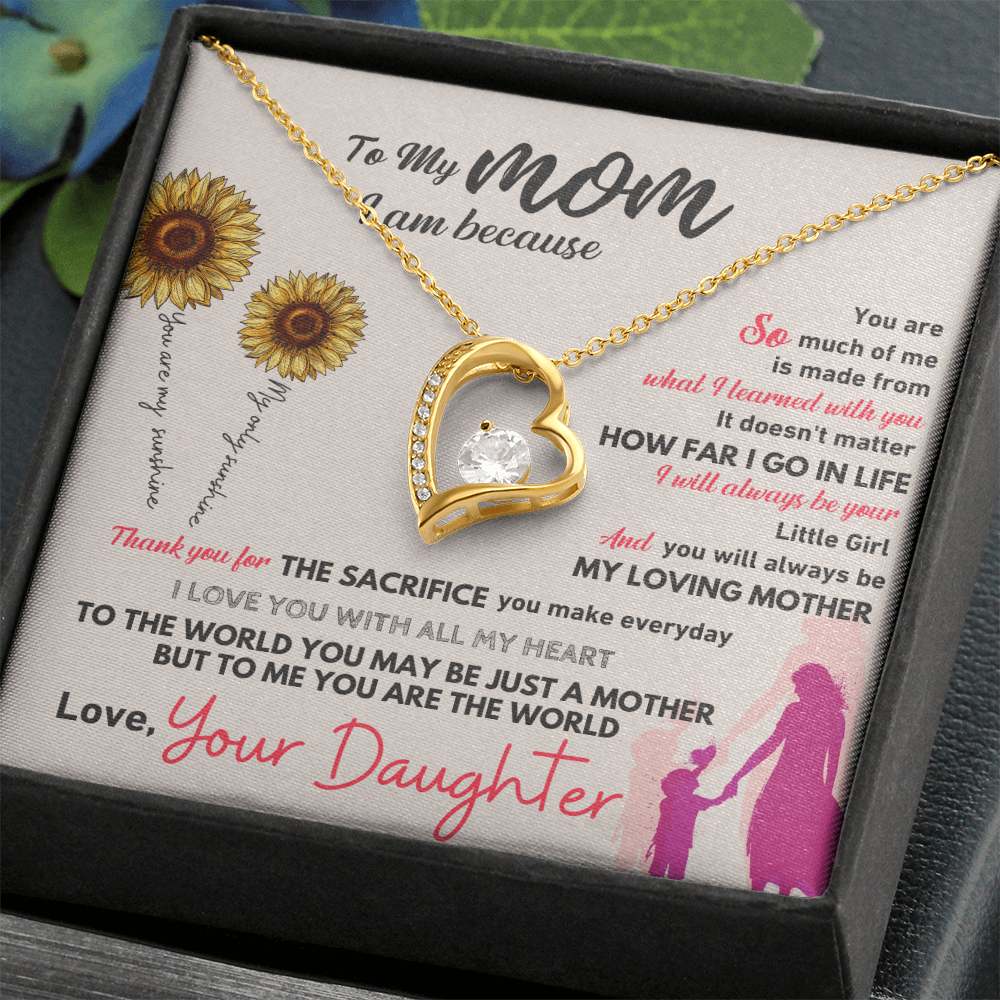 GIFT FOR MOM NECKLACE HEART